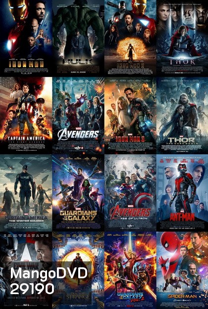 รวมหนัง DVD Marvel 24 แผ่น ถึงล่าสุด Black Widow