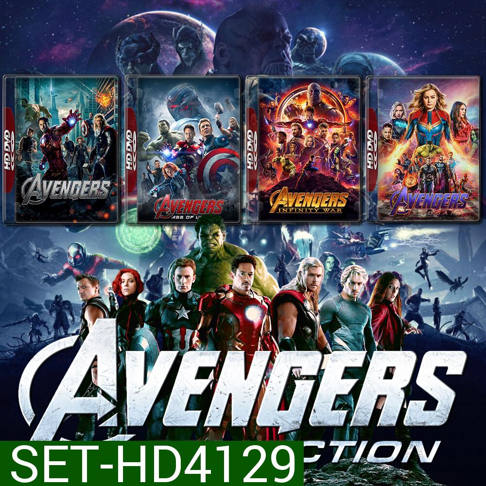 The Avengers ดิ อเวนเจอร์ส ภาค 1-4 DVD หนัง มาสเตอร์ พากย์ไทย