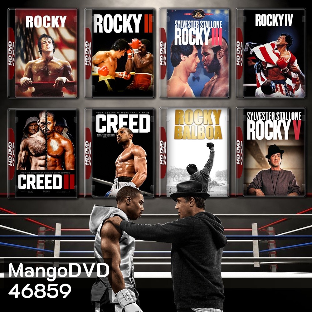 Rocky ร็อคกี้ ราชากำปั้น ทุบสังเวียน ภาค 1-6 + Creed บ่มแชมป์เลือดนักชก ภาค1-3 DVD Master พากย์ไทย