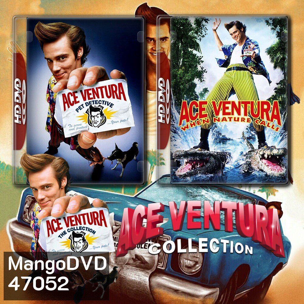 Ace Ventura เอซ เวนทูร่า 1-2 (1994/1995) Bluray หนัง มาสเตอร์ พากย์อังกฤษ
