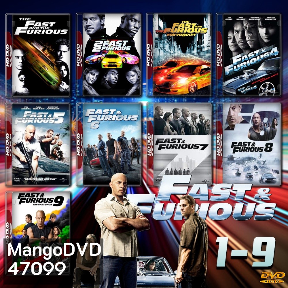 Fast And Furious เร็ว..แรงทะลุนรก ภาค 1-10+HobbsandShaw Bluray Master พากย์ไทย
