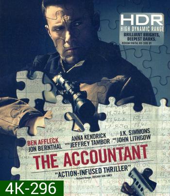 4K - The Accountant (2016) อัจฉริยะคนบัญชีเพชฌฆาต - แผ่นหนัง 4K UHD