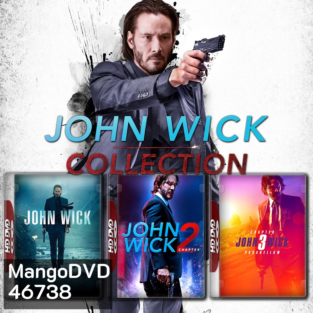John Wick จอห์นวิค แรงกว่านรก ภาค 1-3 DVD หนังใหม่ มาสเตอร์ พากย์ไทย