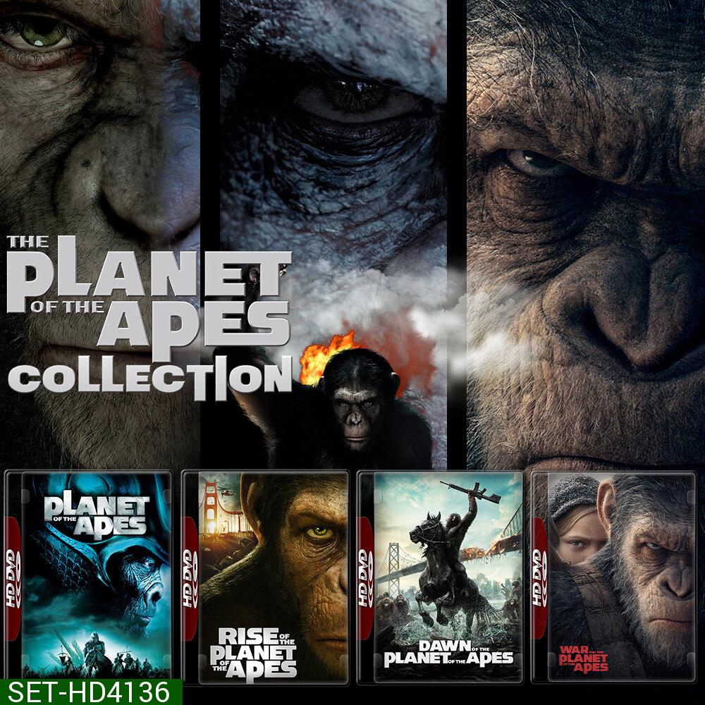 Planet of the Apes พิภพวานร ภาค 1 - 4 DVD หนัง มาสเตอร์ พากย์ไทย