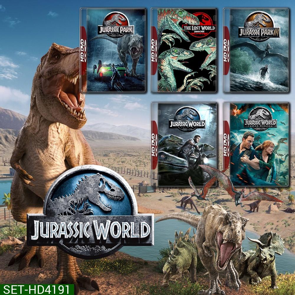 Jurassic Park 1-2-3 and Jurassic World 1-3 DVD Master พากย์ไทย