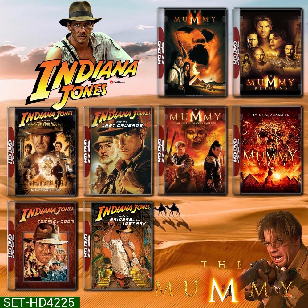 Indiana Jones ภาค 1-4 + Mummy ภาค 1-4 DVD Master พากย์ไทย