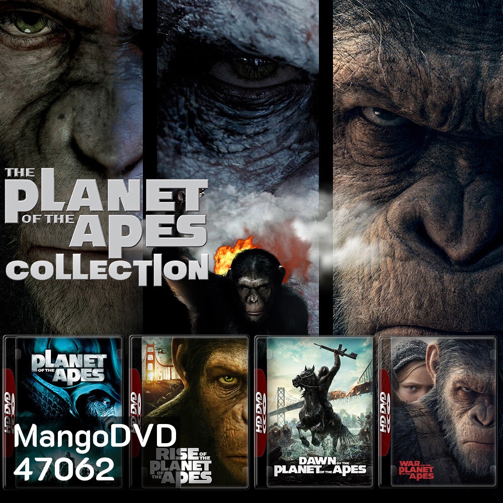Planet of the Apes พิภพวานร ภาค 1 - 4 Bluray หนัง มาสเตอร์ พากย์ไทย