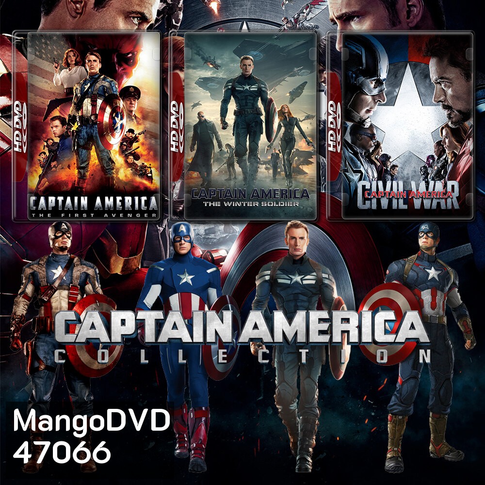 Captain America กัปตัน อเมริกา ภาค 1-3 Bluray หนัง มาสเตอร์ พากย์ไทย