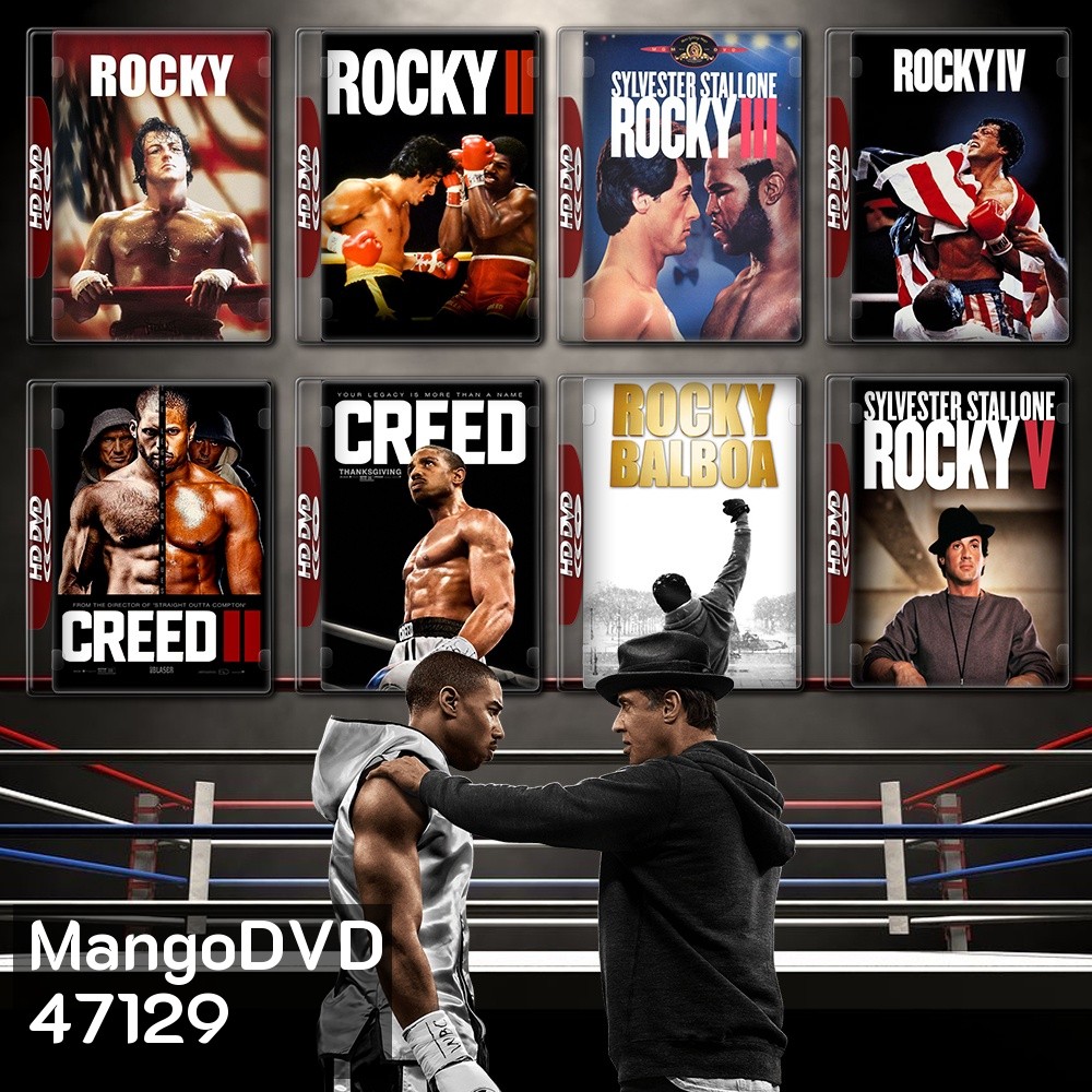 Rocky ร็อคกี้ ราชากำปั้น ทุบสังเวียน ภาค 1-6 + Creed บ่มแชมป์เลือดนักชก ภาค1-3 Bluray Master