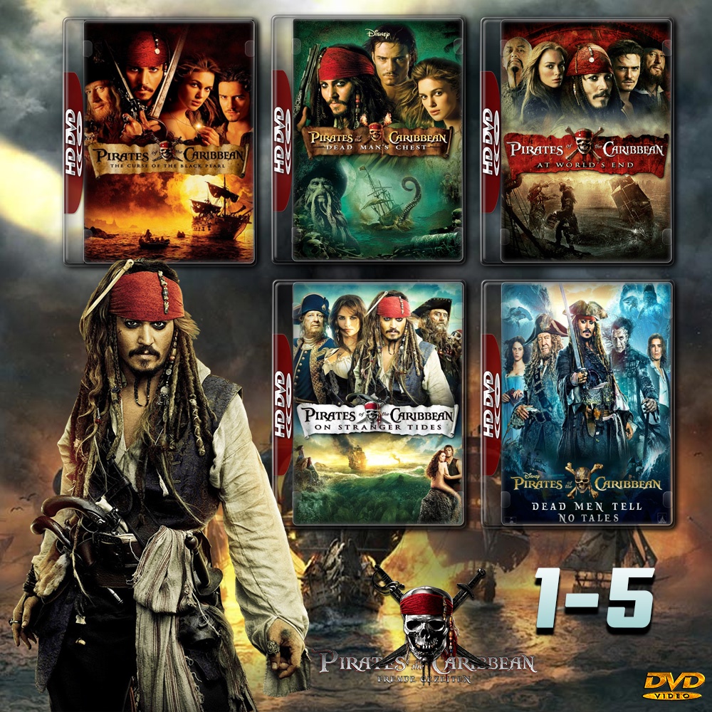 Pirates of the Caribbean ครบ 5 ภาค DVD Master พากย์ไทย